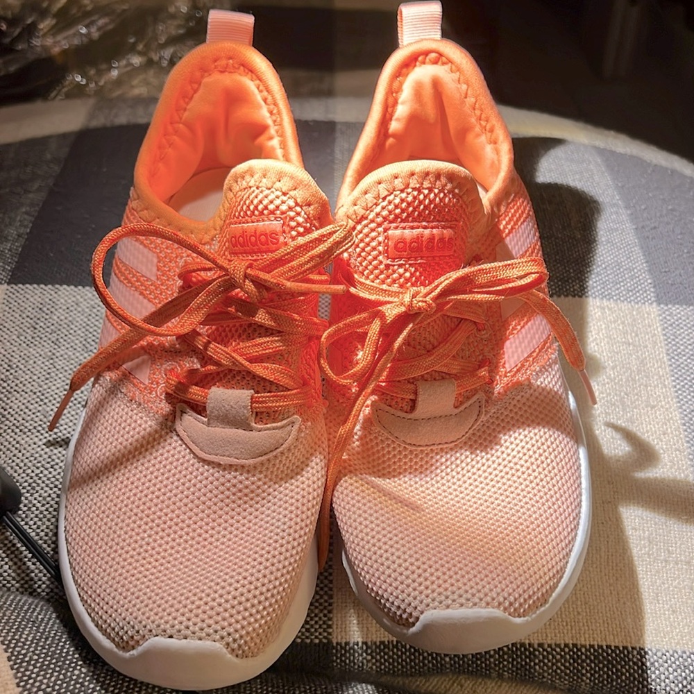 Orange Adidas sneakers worn maybe once.  Super great condition.
